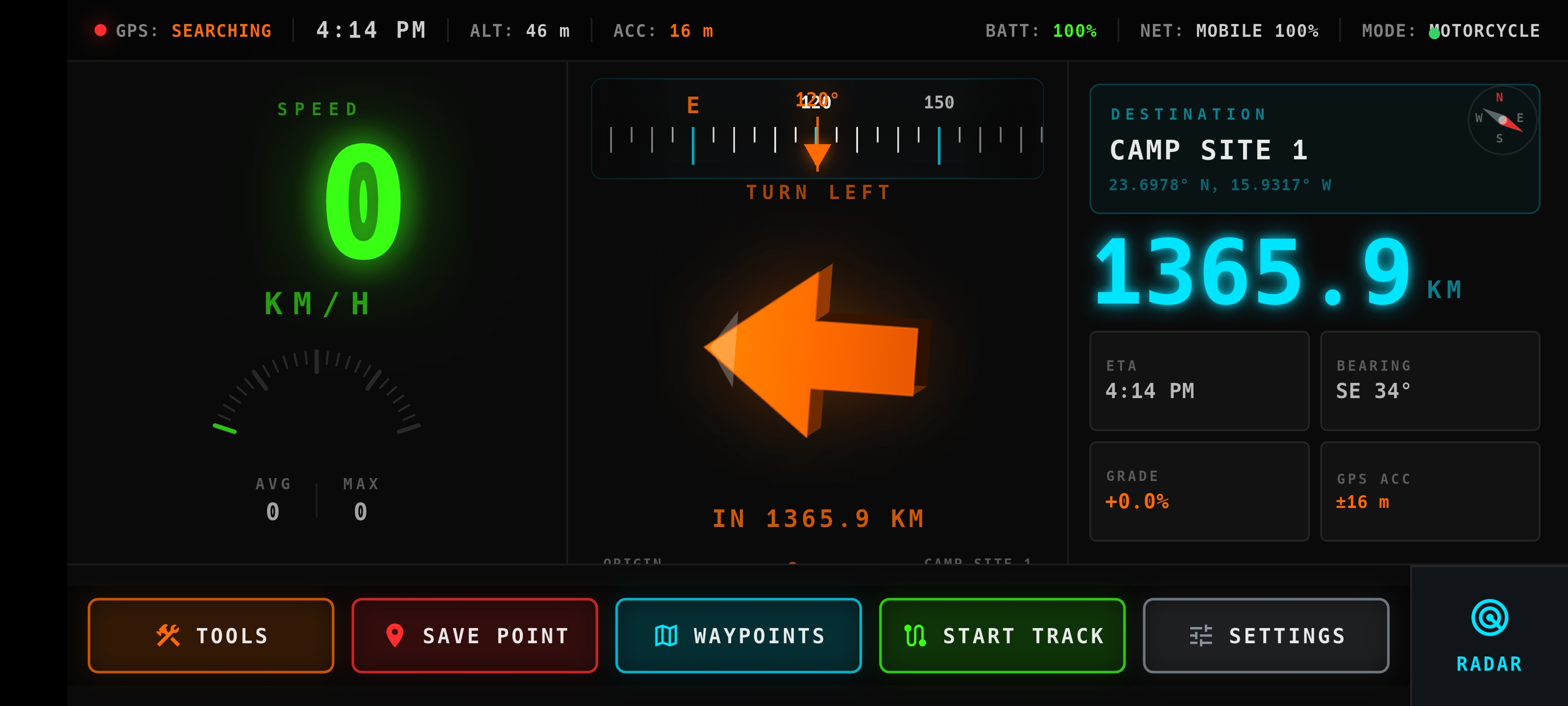 GPS Arrow Pro Dashboard